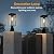 LUTEC Solar Post Light, Dusk to Dawn Aluminium Lamp Post Light Fixture with Pier Mount Base, Exterior Black Fence Lights Outdoor Waterproof for Garden Yard Patio Pole Mount