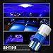 SIRIUSLED A1 Super Bright 1W 360 Degree Projector LED Bulbs for Interior Car Lights Gauge Instrument Panel License Plate Dome Map Side Marker Courtesy T10 168 194 2825 W5W Blue Pack of 6