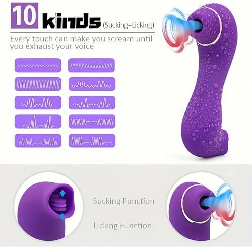 Sex Relaxing Rose Toy Washable Rechargeable Licking Adult Toy for Women, Portable Quiet Cordless USB Fast Charge Pleasure 10 Speeds TWO Dual Motor,Electric Female Toys