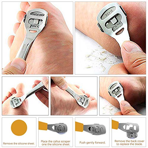 Pedicure Kit, Professional Pedicure Tools Set 10 in 1, Stainless Steel Foot Peel and Callus Remover, Foot Files Foot Rasp Foot Care Kit for Women Men Salon or Home