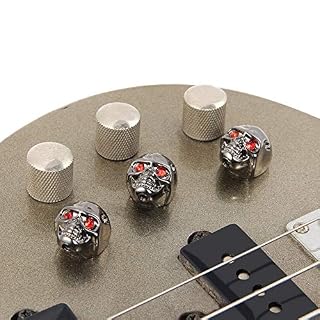 Tête de mort tête de guitare électrique bouton de volume en métal 4pcs bouton de volume de couleur basse bouchon de… - Les Beatles, Paul McCartney, John Lennon, RIngo Starr, George Harrison Tête de mort tête de guitare électrique bouton de volume en métal 4pcs bouton de volume de couleur basse bouchon de… – Image 2