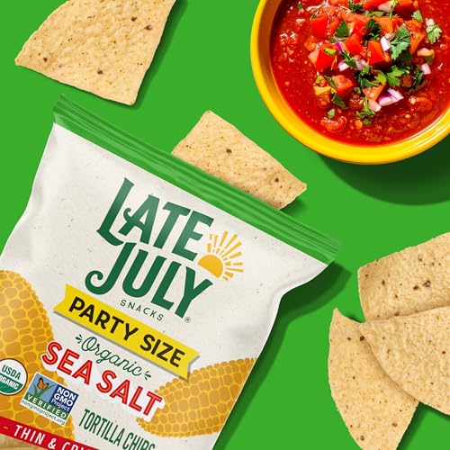 Image of Late July Sea Salt Organic Tortilla Chips, 14.75 Oz Bag (Pack of 2)