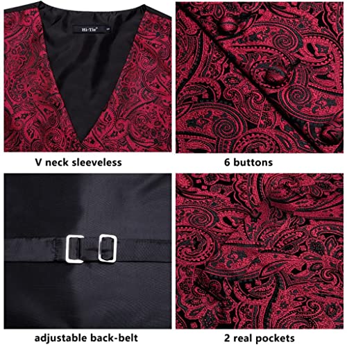 Set corbata slim con chaleco y accesorios para hombre miniatura 4
