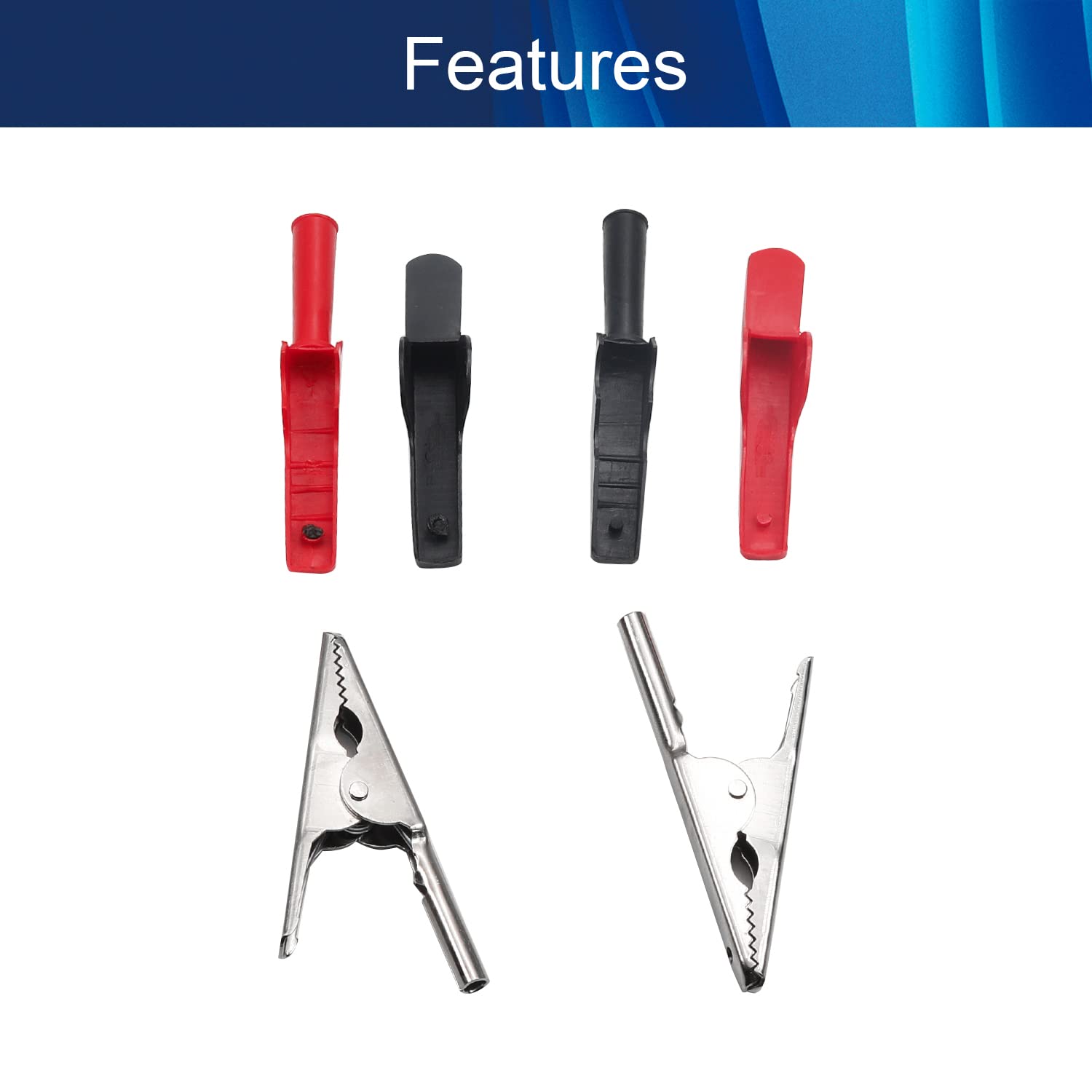 Banana Alligator Clip Adapters ADAK10 Adult/Pediatric Banana Alligator Clip Bag Of 10