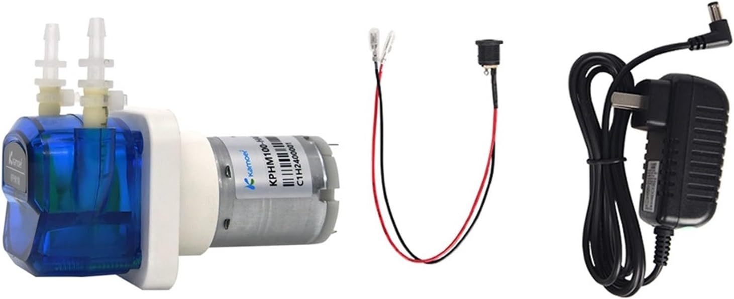 Peristaltic Pump Brush Motor Water Pump with Line and Power KPHM200/400/600 KPP2 KPP(12v,UK_KPP S10 Set)