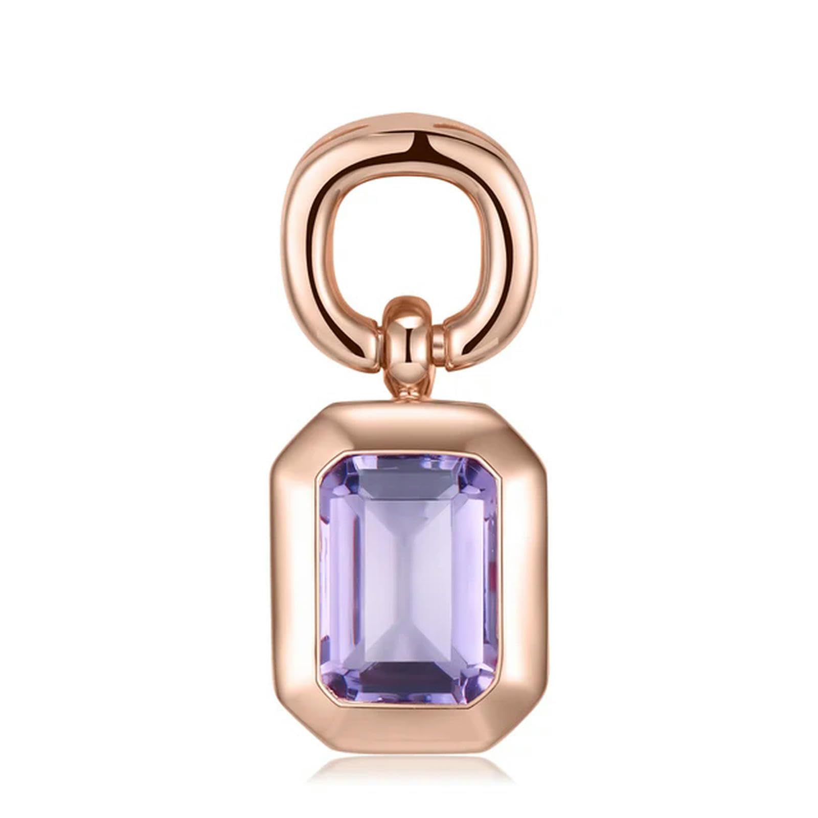 Collana Con Pendente In Cristallo Viola, Argento Sterling 925, Oro Rosa, Topazio Naturale, Gioielli Di Lusso, Collane, Catene, Accessori