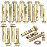 16 Pcs Heavy Duty Anchor Bolts Expansion Bolts, M6/M8/M10 Hexagonal Outer Expansion Screws for Concrete, Brick, Masonry Wall Anchor & Fixings (M6 * 50 / M18 * 80mm / M10 * 80mm)