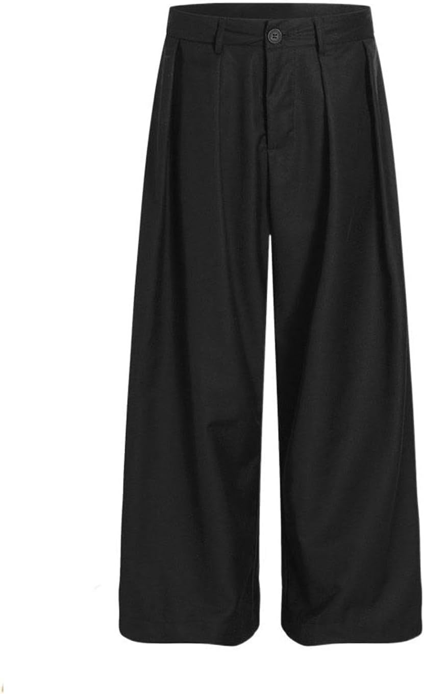 Men's Casual Dress Pants Drop Straight Wide Leg Trousers Pants for Men