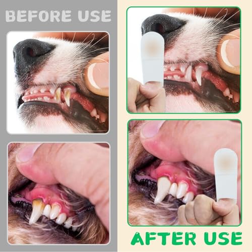 KEYRI 30 Stück Fingerförmige Hundezahnbürste 360° Pets Zähne Reinigung Zahnpflege Zahnreinigung Anti-Plaque Haustierzahnbürste Pet Finger Zahnbürste für Hunde (Weiß, Einheitsgröße)