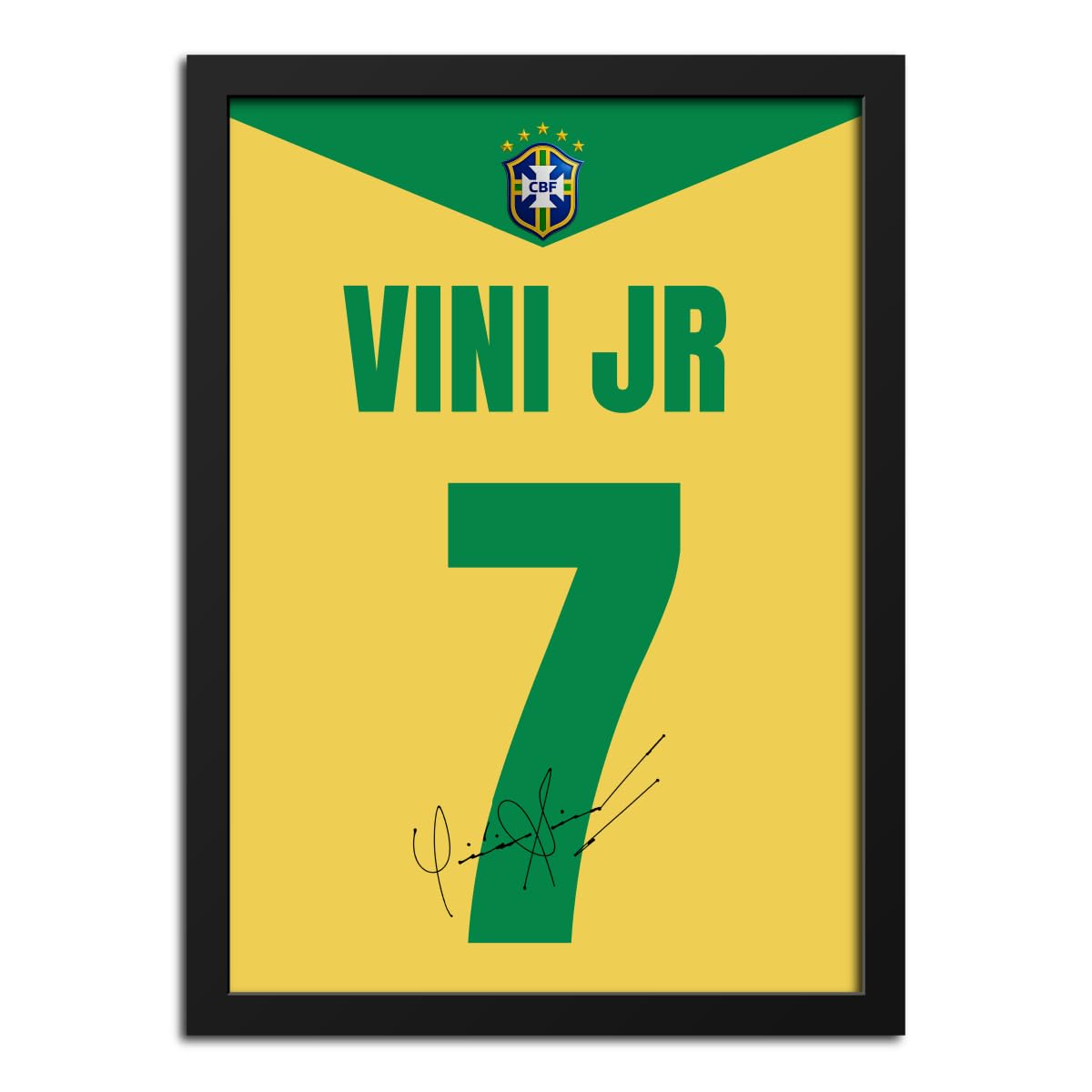 inspire TA Vinicius Junior Brazil Jersey World Cup 2026 Poster Framed Laminated Poster Wall Hanging Wooden Photo Frames 12 X 9 Inches-image-23