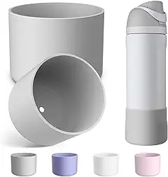 Bota de silicone para garrafa de água Owala 1,134 g, capa protetora antiderrapante para garrafas de água de aço inoxidável - cinza