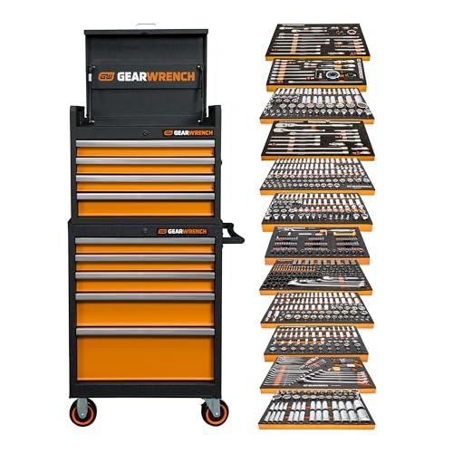 GEARWRENCH 791 Piece Master Mechanics Tool Set in Premium Modular Foam Trays with GSX Mobile Tool Storage | MEGAMODPRO
