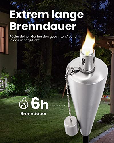 Gartenfackel Blumanda Gastro-Fackel aus Edelstahl als Öllampe