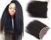 Free Part Ear To Ear 13x4 Full Lace Frontal Closure Kinky Straight Brazilian Remy Human Hair Lace Front Closures With Baby Hair Bleached Knots 12 inches Natural Color