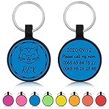 【Sin Ruidos】 Obtendrá 2 placas para perros suaves y silenciosas que no molestan al perro / gato ni hacen mucho ruido cuando se mueven o rascan. Etiqueta fácil de leer sin ruido, se ajusta de forma segura al collar, su perro / gato no se molesta en absoluto.