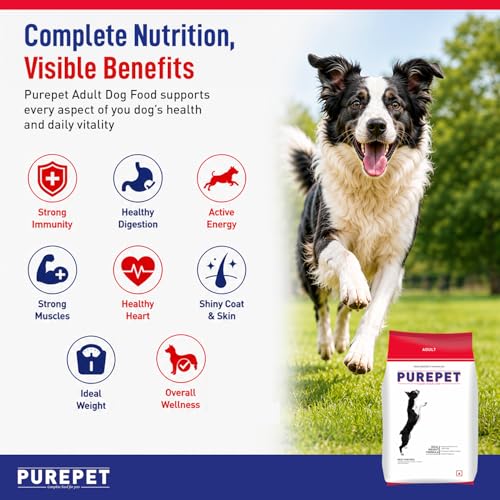 Image of Purepet Adult Dry Dog Food 10kg | Meat & Rice Flavour | Promotes Health & Vitality | Immune Support | Healthy Digestion | Nutrient Rich