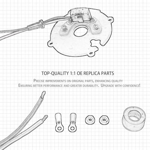 Image of 1146A Electronic Ignition Module Harness Waterproof Compatible with Delco 4 Cylinder Distributor Chris Craft Mercruiser OMC Universal Waukesha Allis Chalmers Clark Huster Minneapolis-Moline
