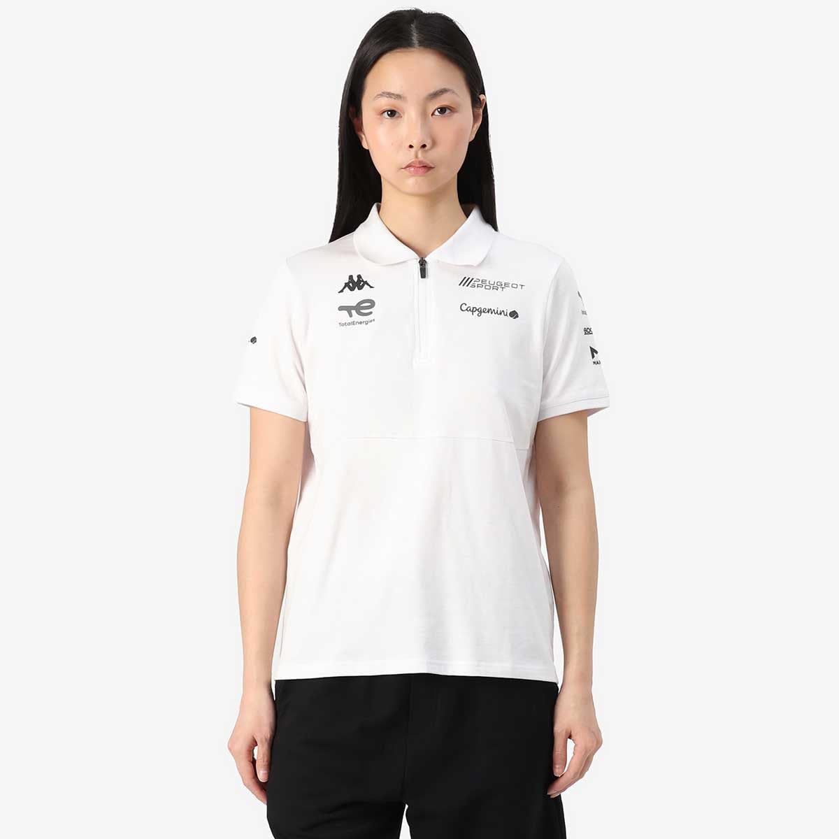 Kappa Unisex Weiß Andrews Peugeot Sport Poloshirt