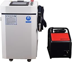 2000W Raycus 4-in-1 Handgeführte Laserschweißmaschine, Laserschweißgerät, Schneid-, Reinigungsgerät Edelstahl, Kohlenstoffstahl, Aluminium, Drahtvorschub, Wasserkühlung, CE-zertifiziert, 220V
