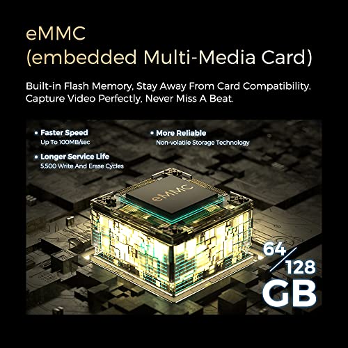 3 canais Dash Cam 2160P Car DVR Camera Build-in 128GB eMMC Wifi GPS 24H Monitor de estacionamento Au