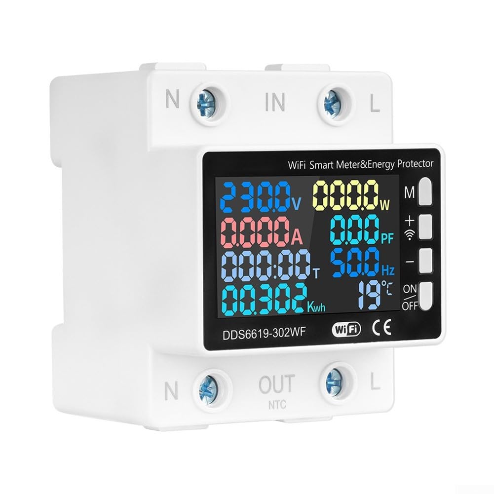 WiFi Smart Stromzähler 63A DIN-Schiene Fernsteuerung