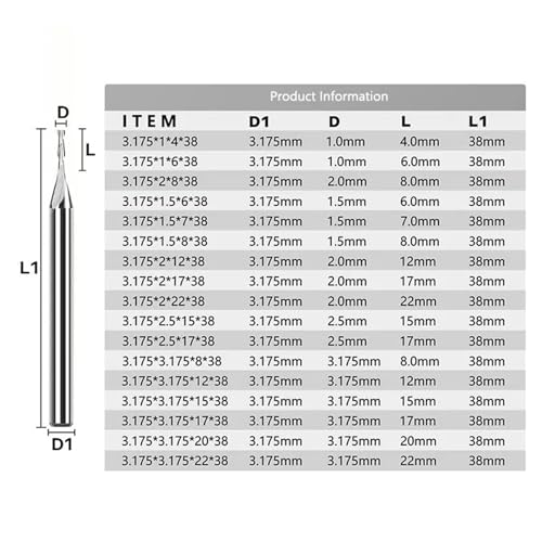 Fraise à 2 cannelures carbure 4mm pour machine CNC et usinage du bois - 2