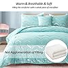 Menghomeus Aqua Comforter Set Full Size Metallic Teal and Silver Bed Comforter 4 Piece Lightweight Microfiber Bedding for Teen Girls Boys (2 Pillow Case + 1 Decorative Pillow Sham) #3