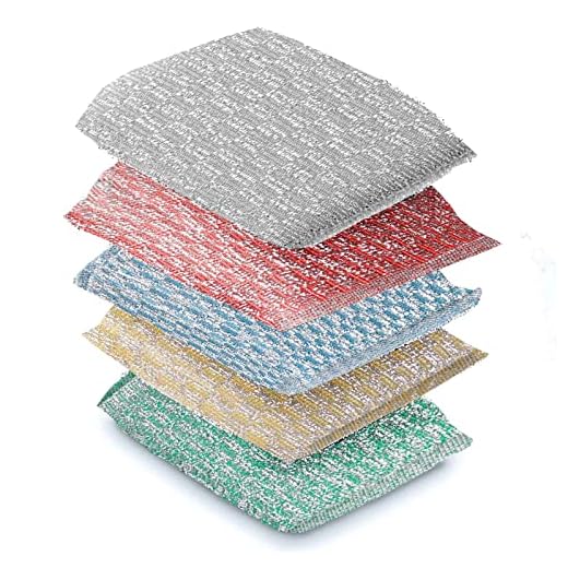 GUEICN Perfect Dish Sponges for Kitchen - Multipurpose Non-Scratch Sponge with Heavy Duty Scouring Power - Soft and Quick Cleaning Scrubber for Pans,Oven and Hard Stains (5Pcs)