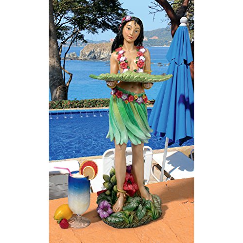 Design Toscano Hawaiian Hula Wahine Serving Table Statue,Full Color, 31 Inch #TOP1