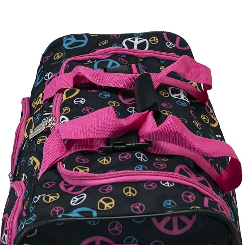 Image of Rockland Rolling Duffel Bag, Black, 22 inch