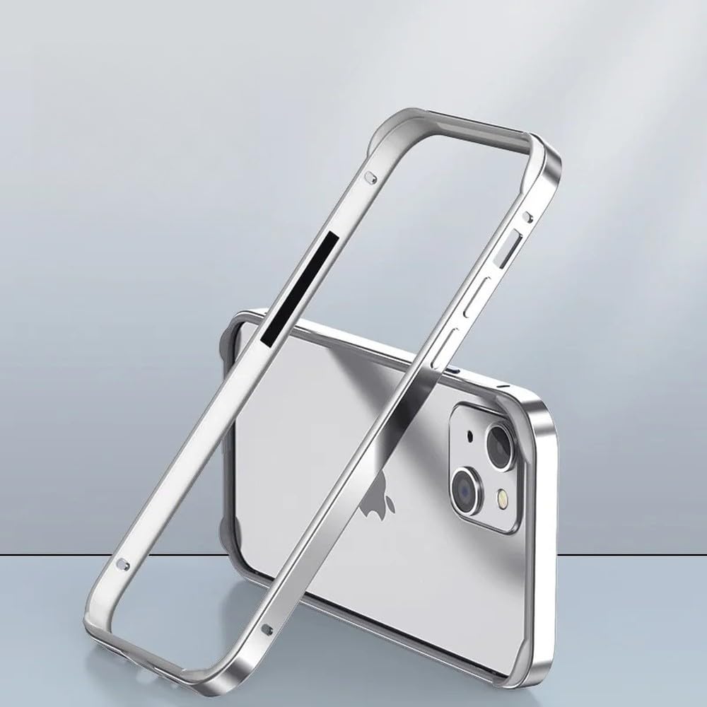 Coque silicone et aluminium iPhone 17 et 16 Pro Max argentée - 7