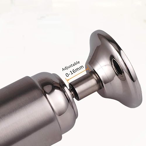 Miniatura 5 de 4 patas de metal ajustables para muebles, patas de sofá de acero inoxidable, armarios de repuesto para bricolaje, almohadilla inferior de goma, tubo