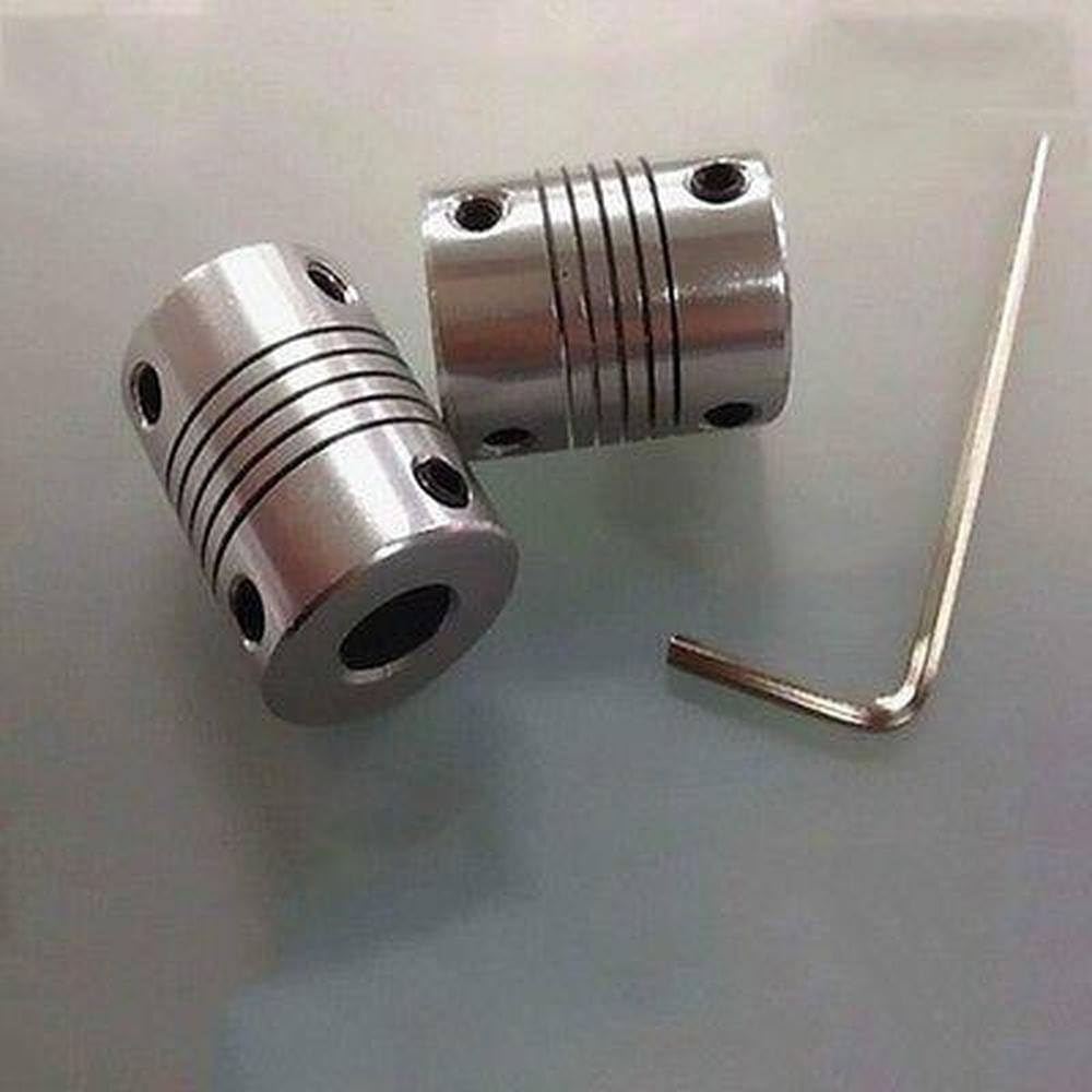 Generic 2PCS 5x5mm D19 L25 Coupler Flexible Shaft Coupling CNC Stepper Motor Encode Connector