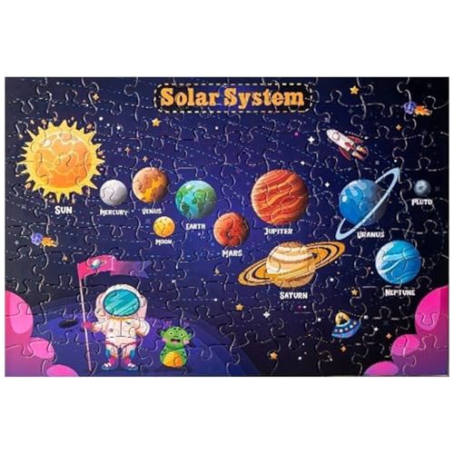 Puzzle système solaire phosphorescent 100 pièces pour enfant