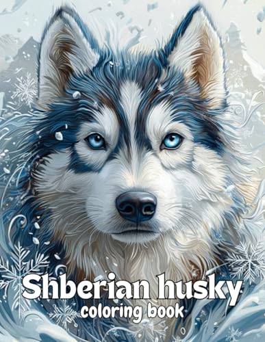 Siberian Husky Coloring Book: 60 pages of beautiful mandala and patterns, for stress relief and relaxation.