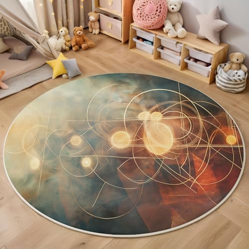 Tapis de sol grand rond 80cm pour sécuriser une cuisine ou salon - 4