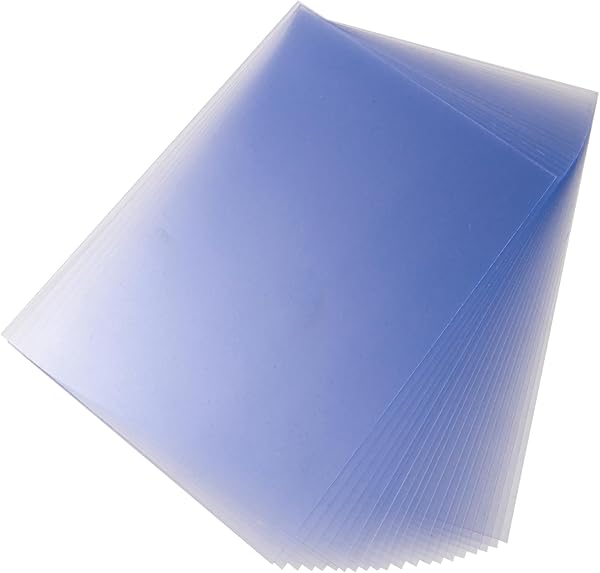 A4 PVC Flexible Plastic Sheets, 10Pcs 0.3mm Thick A4 Size, Transparent DIY Crafts Film (Clear)