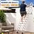 Wall Mounted Attic Ladder, 12 Step Folding Attic Stairs