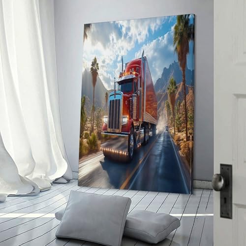 Camion géant murale en toile pour offrir à un passionné