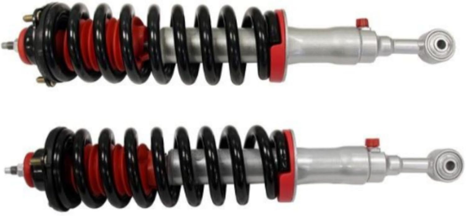 QuickLIFT Series Front Strut and Coil Spring Assembly fits 2007 2014 FJ Cruiser with 2" Lift - Nine Position Easy to Adjust - Includes TrendsAuto Decal