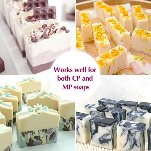 Soap Making Mould Kits, 1.2 Kg Rectangular Loaf Soap Silicone Molds with Wooden Box for CP and MP Making Supplies