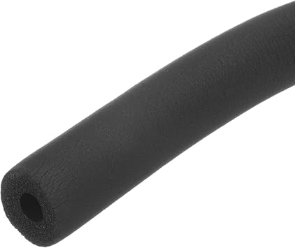 M METERXITY Pipe Insulation Foam Tube, 3/8"10mm ID x 6Ft Pipe Cover Wrap Roll, Hollow Pipe Cover for AC Unit/Guitar Stands/Exercise Machine Handle/Roof Rack [Black]