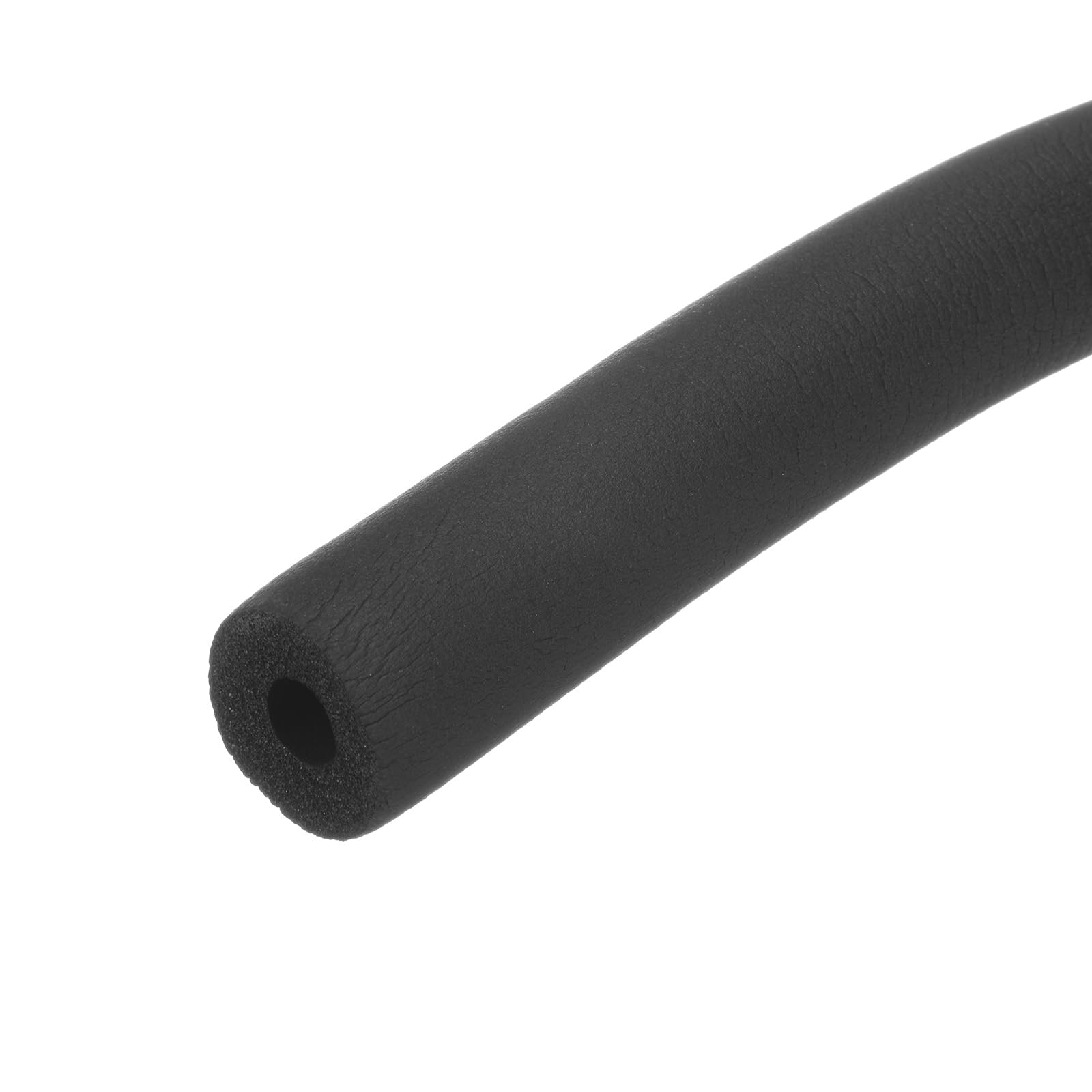 M METERXITY Tubo de Espuma Aislante para Tuberías, 3/8" (10mm) ID x 6 Pies de Rollo de Envoltura de Cubierta de Tubería, Cubierta de Tubería Hueca para Soportes de Guitarra [Negro]