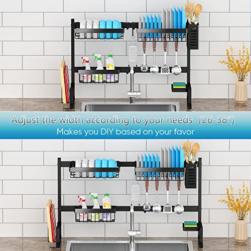 PUSDON Dish Drying Rack Over The Sink Shelf
