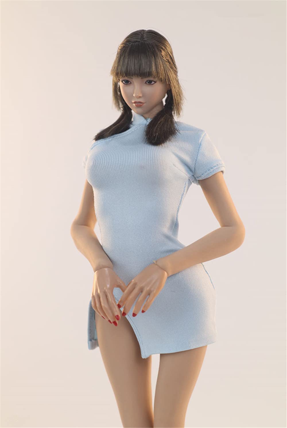 Robe 1/6 fente latérale bleu haute couture pour corps action PH TBL JO