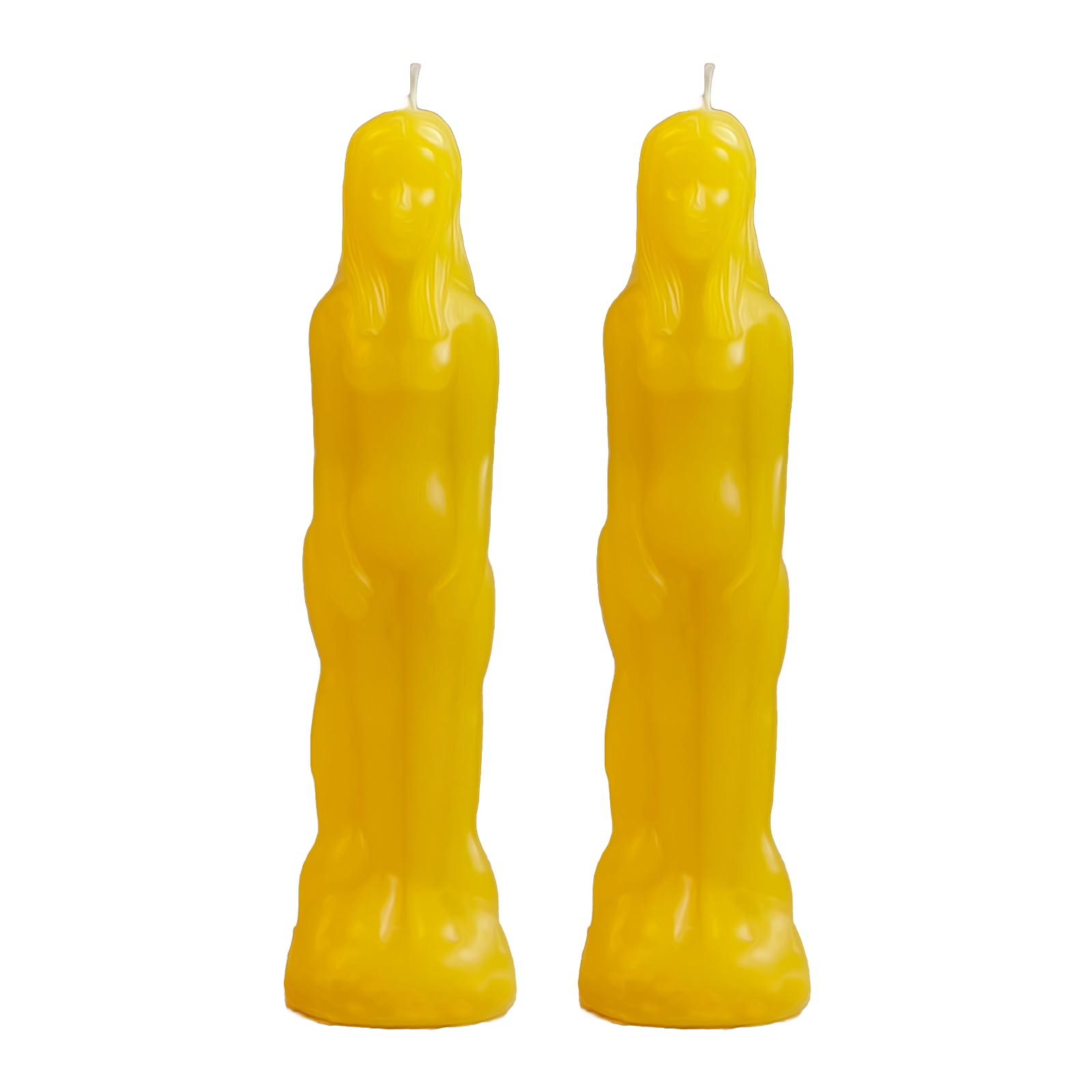 Hecate Magic Mall Feminine Magic Ritual Candle | Unscented Soy Wax Blends Halloween Spell Candles for Healing,Aromatherapy, Meditation & Serenity | Perfect for Home & Room Decor (Yellow, Pack of 2)