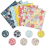 telas con motivos infantiles para bebes 【ADECUADO PARA】 La tela de patchwork de algodón adecuada para manualidades de bricolaje, como costura, ropa de muñecas, carteras, almohadas, patchwork, acolchado, bolsos, decoración de ropa, etc.