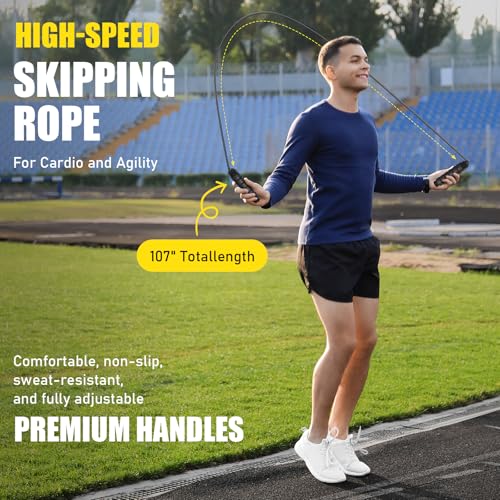 agility ladder soccer speed training equipment football practise set with 20ft ladder 12 cones 4 adjustable hurdles jump rope parachute for basketball football kids youth adults