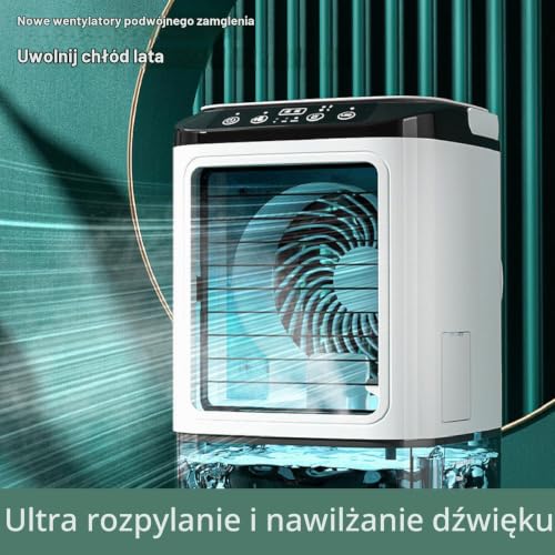 Hamwesh Przenośny Klimatyzator, Mini 900 Ml, 12 W, Cichy, Osobisty, Wyparny Klimatyzator, Mała Jednostka Prądu Przemiennego z 3 Ustawieniami Prędkości, Chłodna Mgiełka do Pokoju, Sypialni, Samochodu
