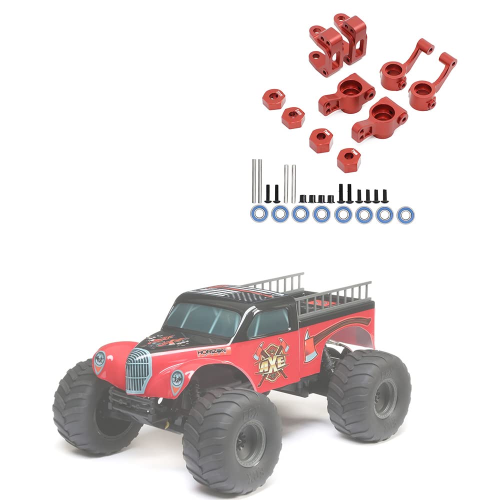 Blocco di sterzo e rotelle, mozzo posteriore e adattatore esagonale per 1/10 ECX 2WD Series Ruckus Torment Circuit Upgrade accessori di ricambio
